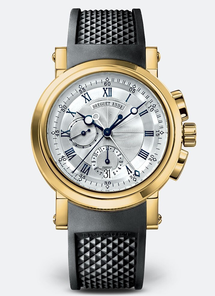 Breguet 5827BA/12/5ZU : Marine Chronograph 5827 Yellow Gold / Silver / Rubber