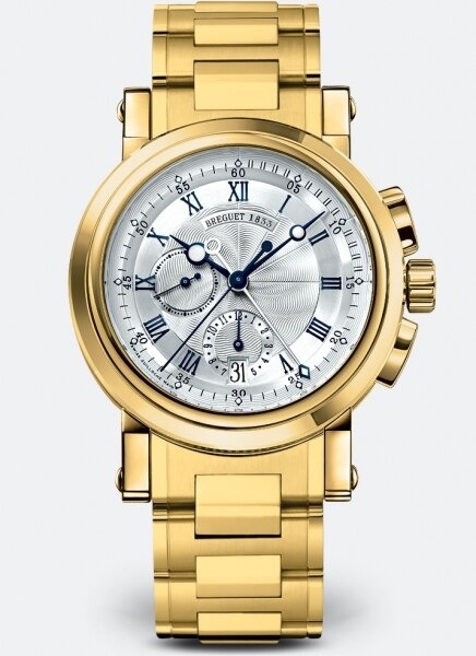 Breguet 5827BA/12/AM0 : Marine Chronograph 5827 Yellow Gold / Silver / Bracelet