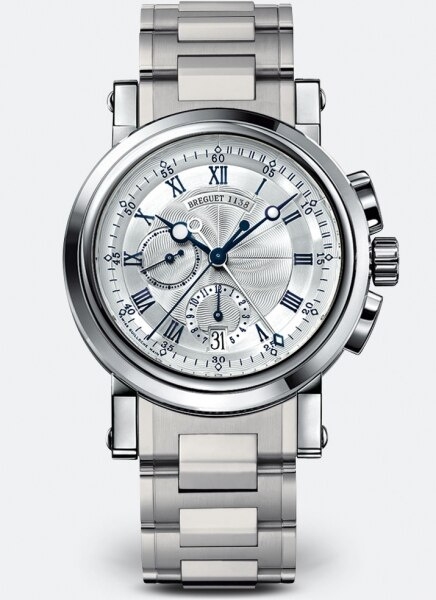Breguet 5827BB/12/BM0 : Marine Chronograph 5827 White Gold / Silver / Bracelet