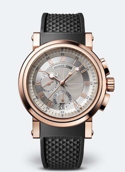 Breguet 5827BR/12/5ZU : Marine Chronograph 5827 Rose Gold / Silver / Rubber