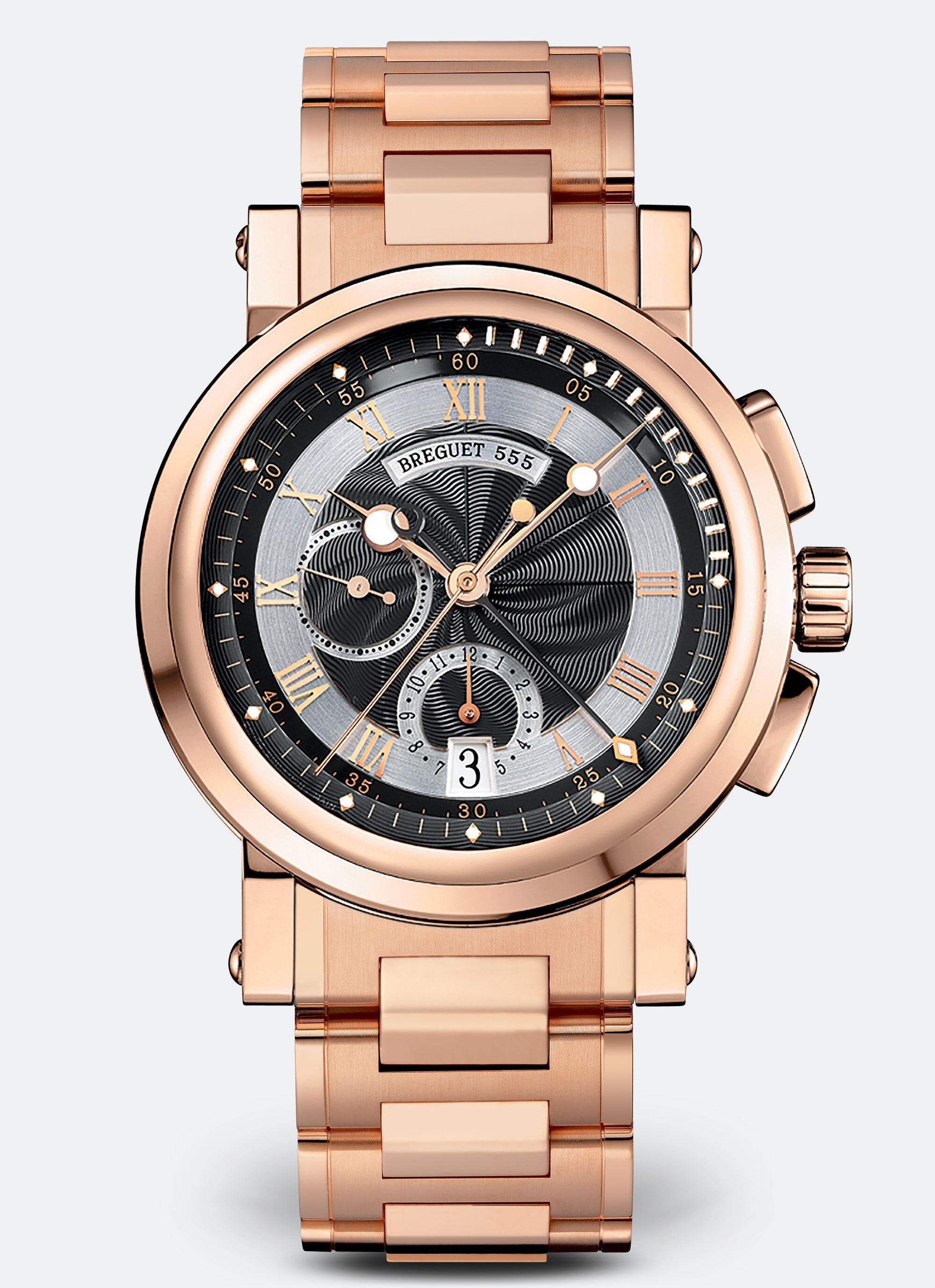 Breguet 5827BR/Z2/RM0 : Marine Chronograph 5827 Rose Gold / Black / Bracelet