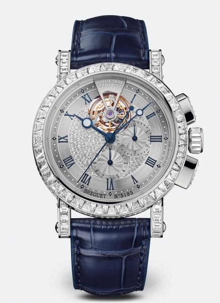 Breguet 5839BB/6D/9ZU/DD0D : Marine Chronograph Tourbillon 5839 White Gold - Baguette