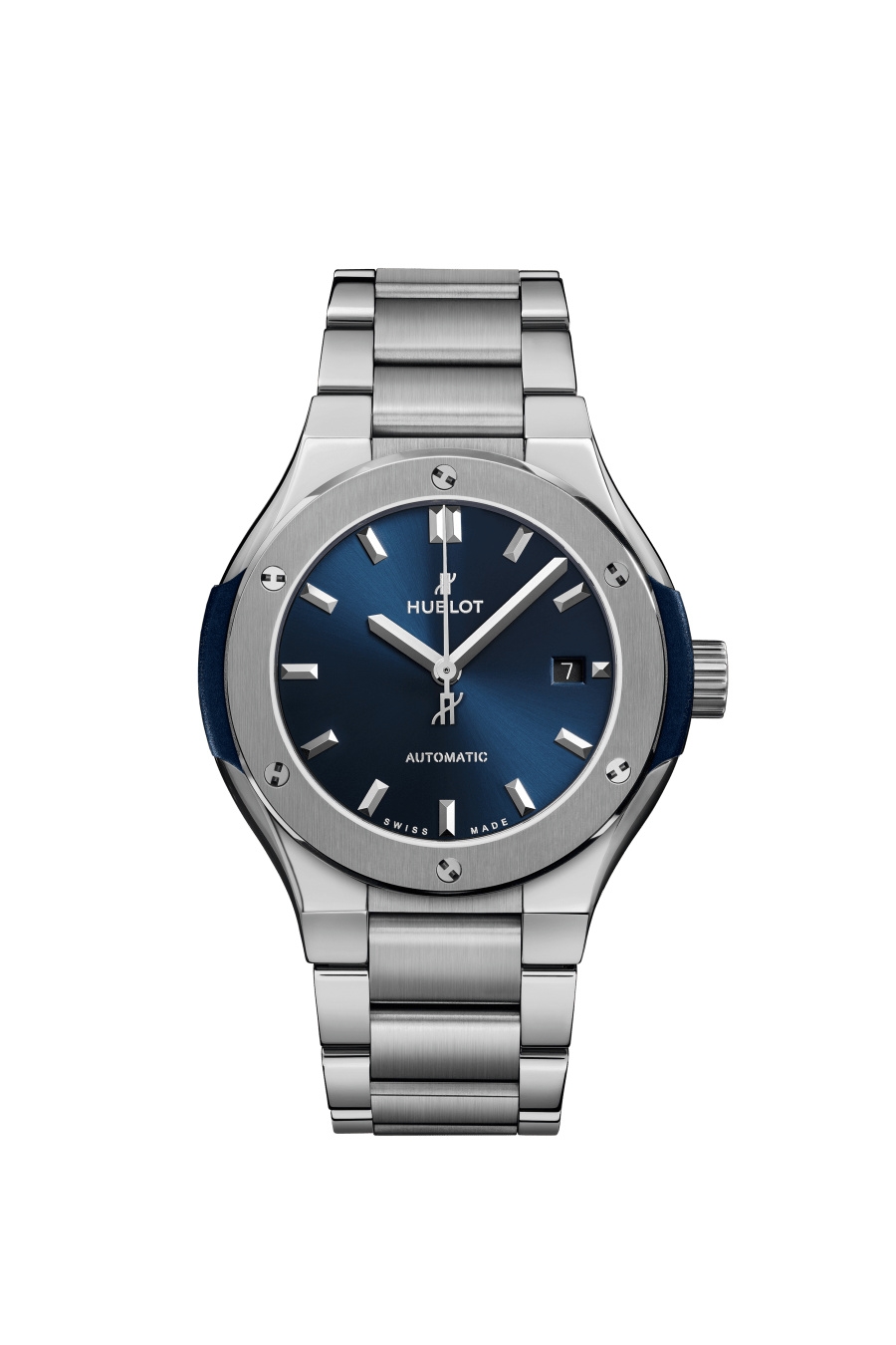 Hublot 585.NX.7170.NX : Classic Fusion 33 Titanium / Blue / Bracelet