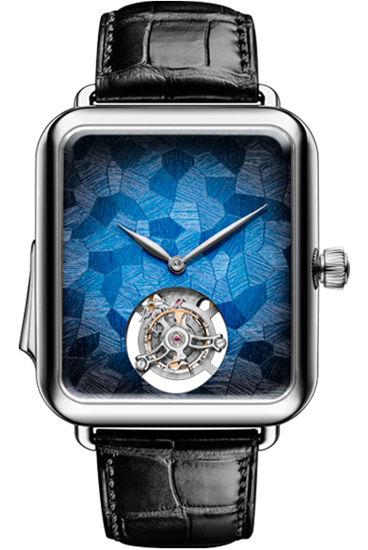 H. Moser & Cie 5901-0200 : Swiss Alp Watch Minute Repeater Tourbillon White Gold / Blue Mosaique