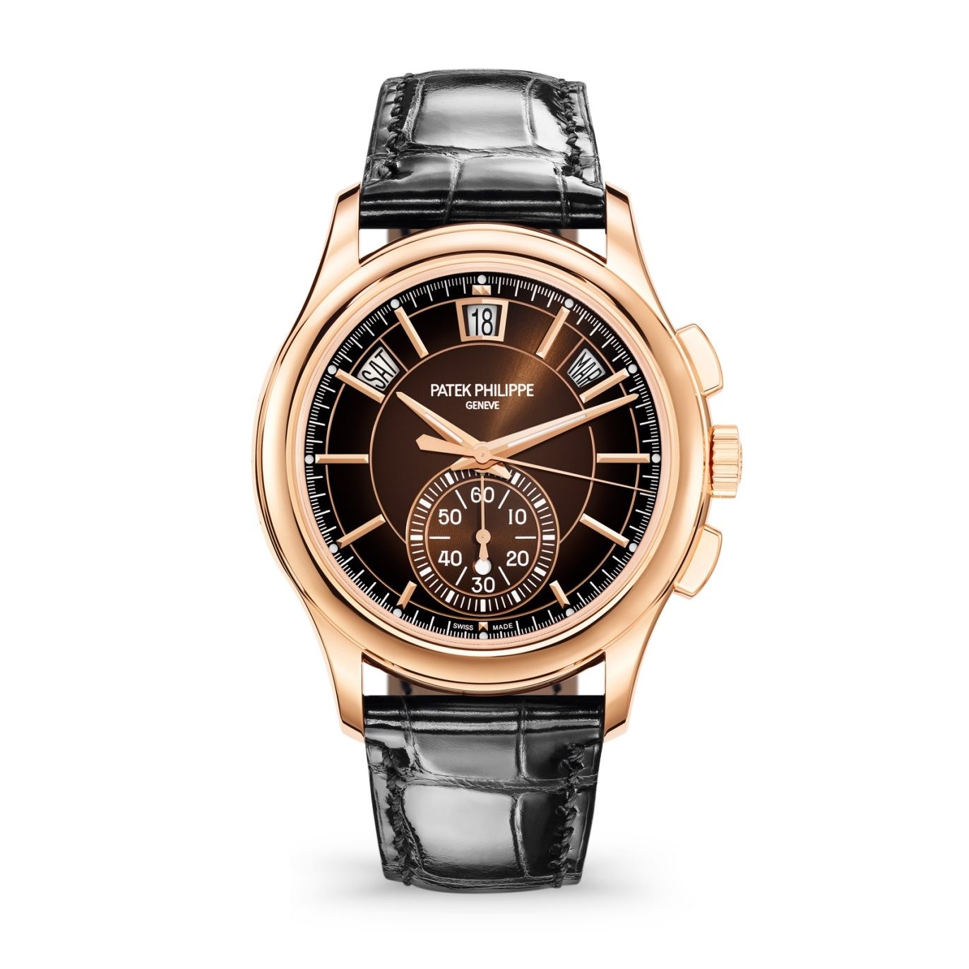 Patek Philippe 5905R-001 : Annual Calendar Chronograph 5905 Rose Gold / Brown