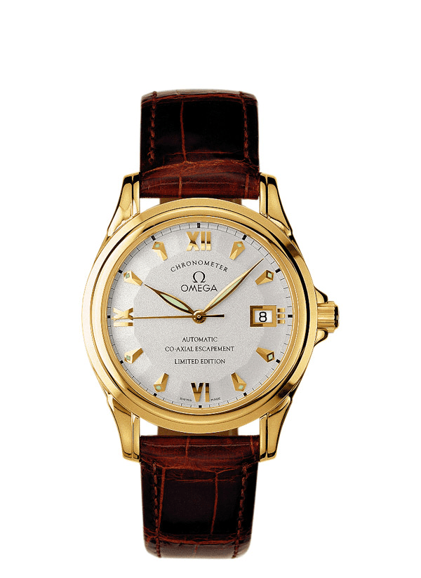 Omega 5911.31.22 : De Ville Co-Axial 37.5 Yellow Gold / Silver / LTD