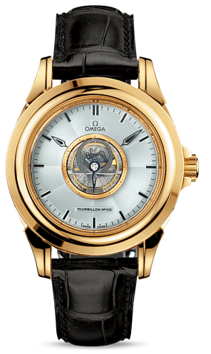 Omega 5913.30.32 : De Ville Tourbillon Yellow Gold / Silver