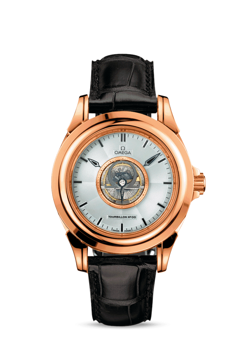 Omega 5933.30.32 : De Ville Tourbillon Red Gold / Silver