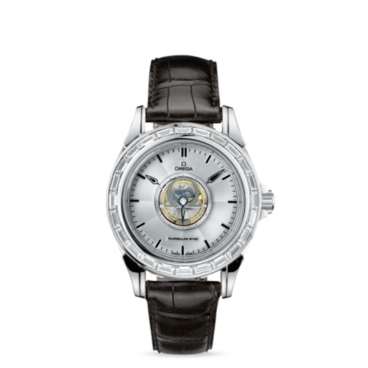 Omega 5944.40.31 : De Ville Tourbillon Platinum / Baguette / Silver