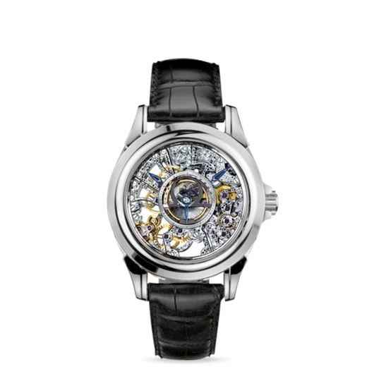 Omega 5945.30.31 : De Ville Tourbillon Platinum / Skeleton