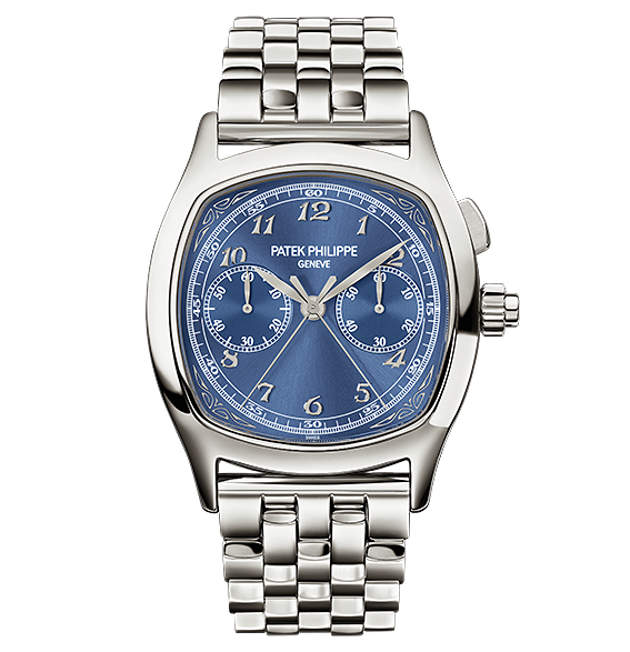 Patek Philippe 5950/1A-010 : Split-Seconds Chronograph 5950 Stainless Steel / Blue / Bracelet
