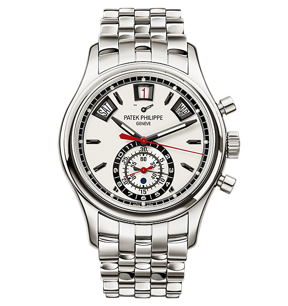 Patek Philippe 5960/1A-001 : Annual Calendar Chronograph 5960 Stainless Steel / Silver