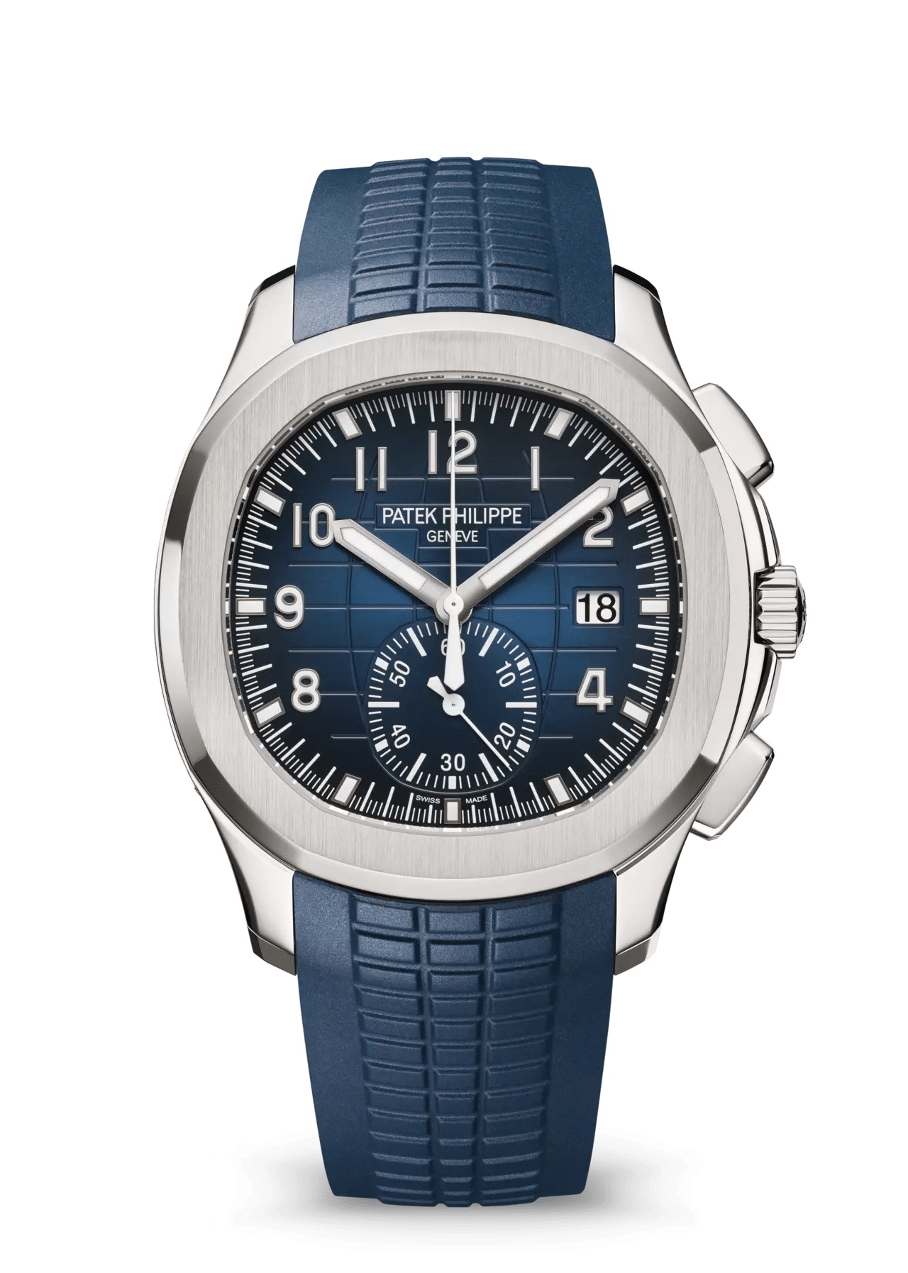 Patek Philippe 5968G-001 : Aquanaut Chronograph 5968 White Gold / Blue / Rubber