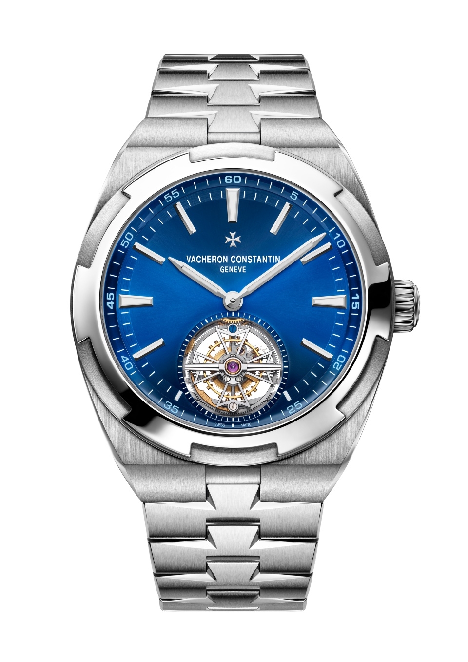 Vacheron Constantin 6000V/110A-B544 : Overseas Tourbillon Stainless Steel / Blue