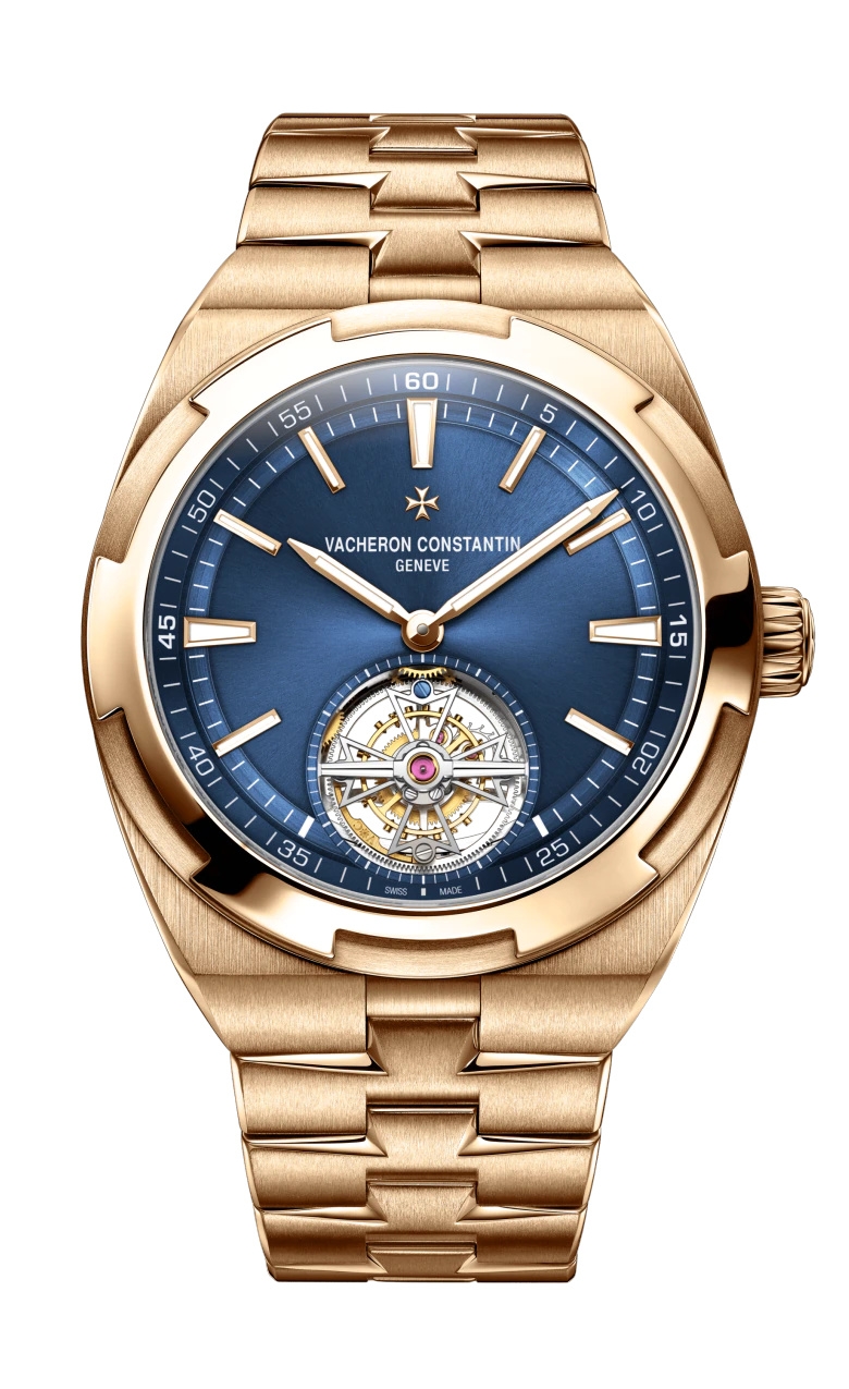 Vacheron Constantin 6000V/110R-B733 : Overseas Tourbillon Pink Gold / Blue