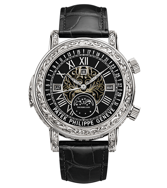 Patek Philippe 6002G-010 : Sky Moon Tourbillon 6002 White Gold / Black