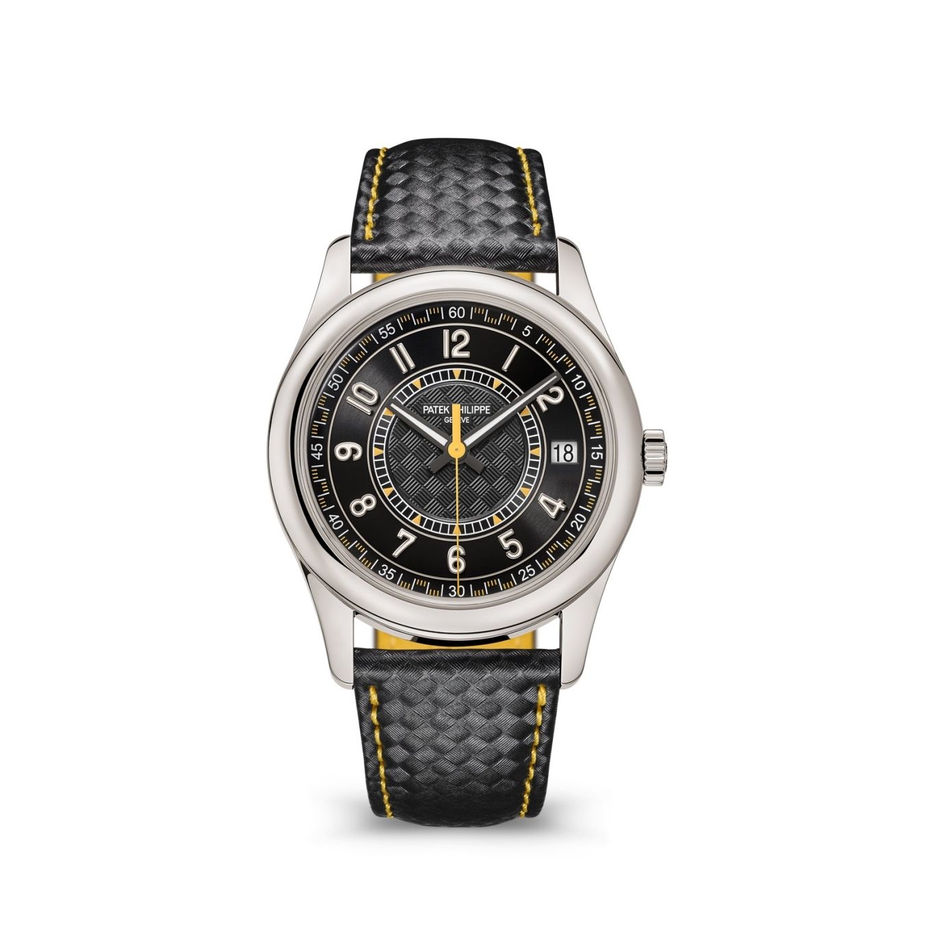 Patek Philippe 6007G-001 : Calatrava White Gold / Black - Yellow