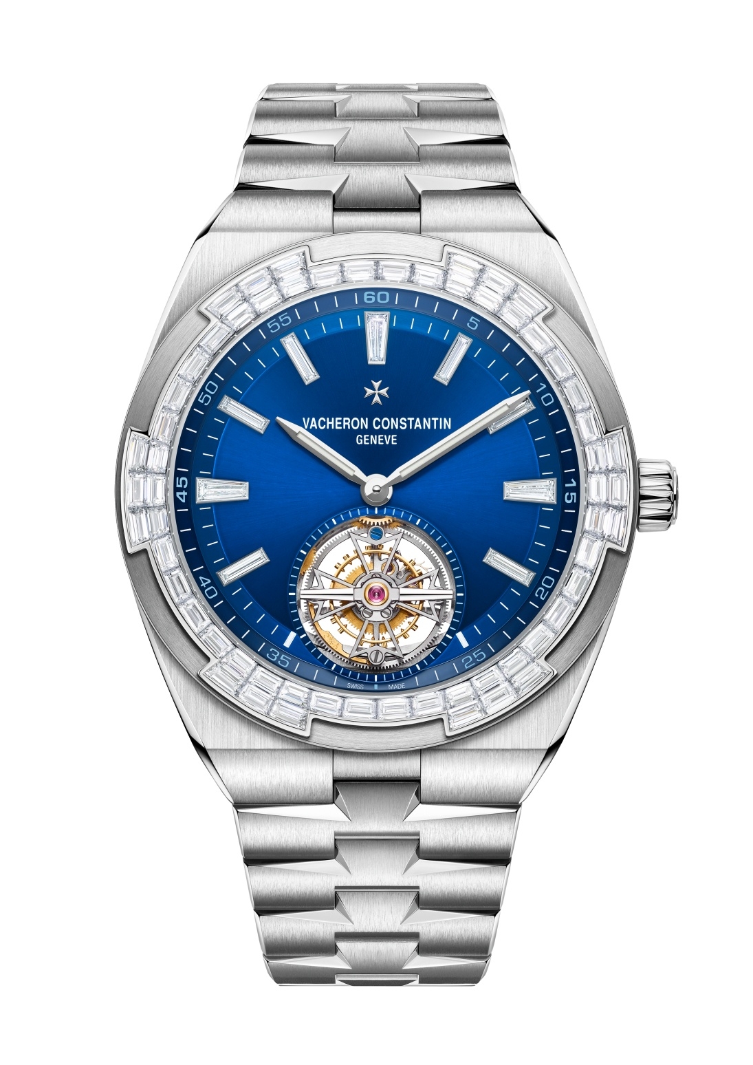 Vacheron Constantin 6007V/210G-B955 : Overseas Tourbillon White Gold - Baguette / Blue