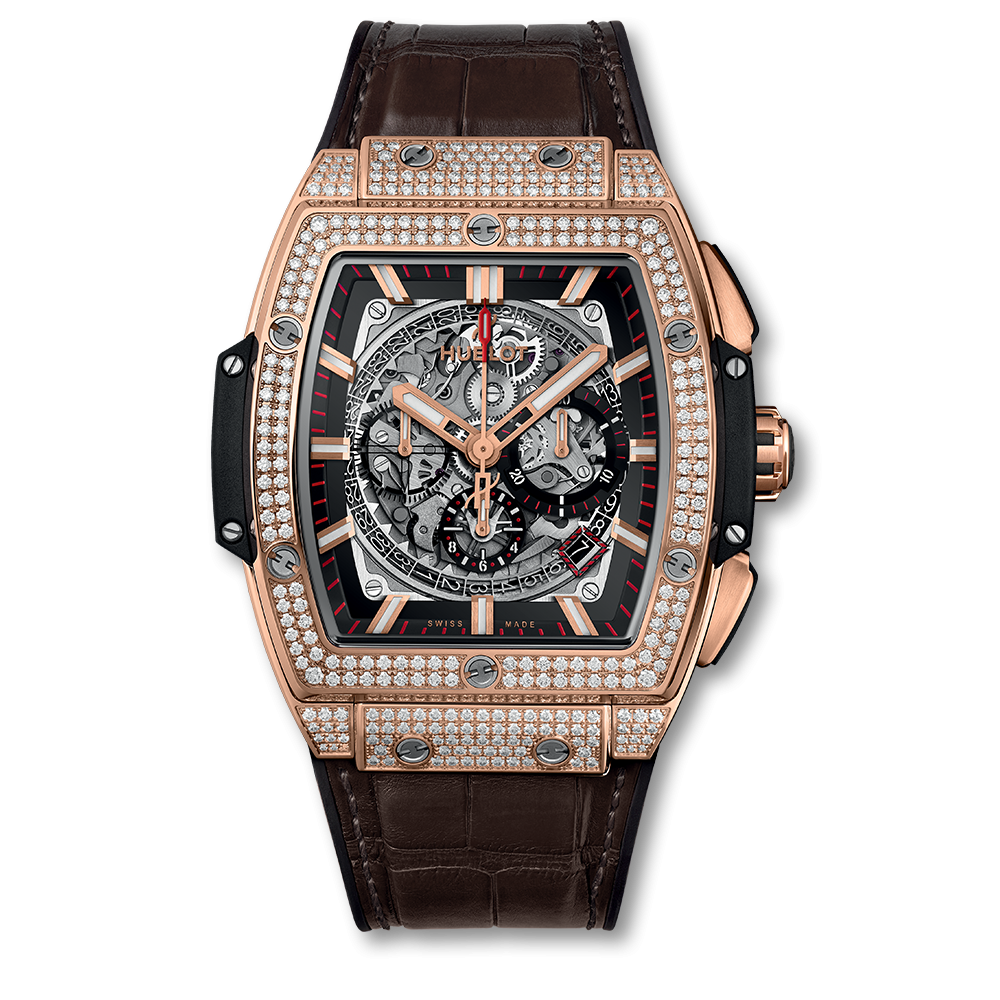 Hublot 601.OX.0183.LR.1704 : Spirit of Big Bang 45 King Gold / Pavé