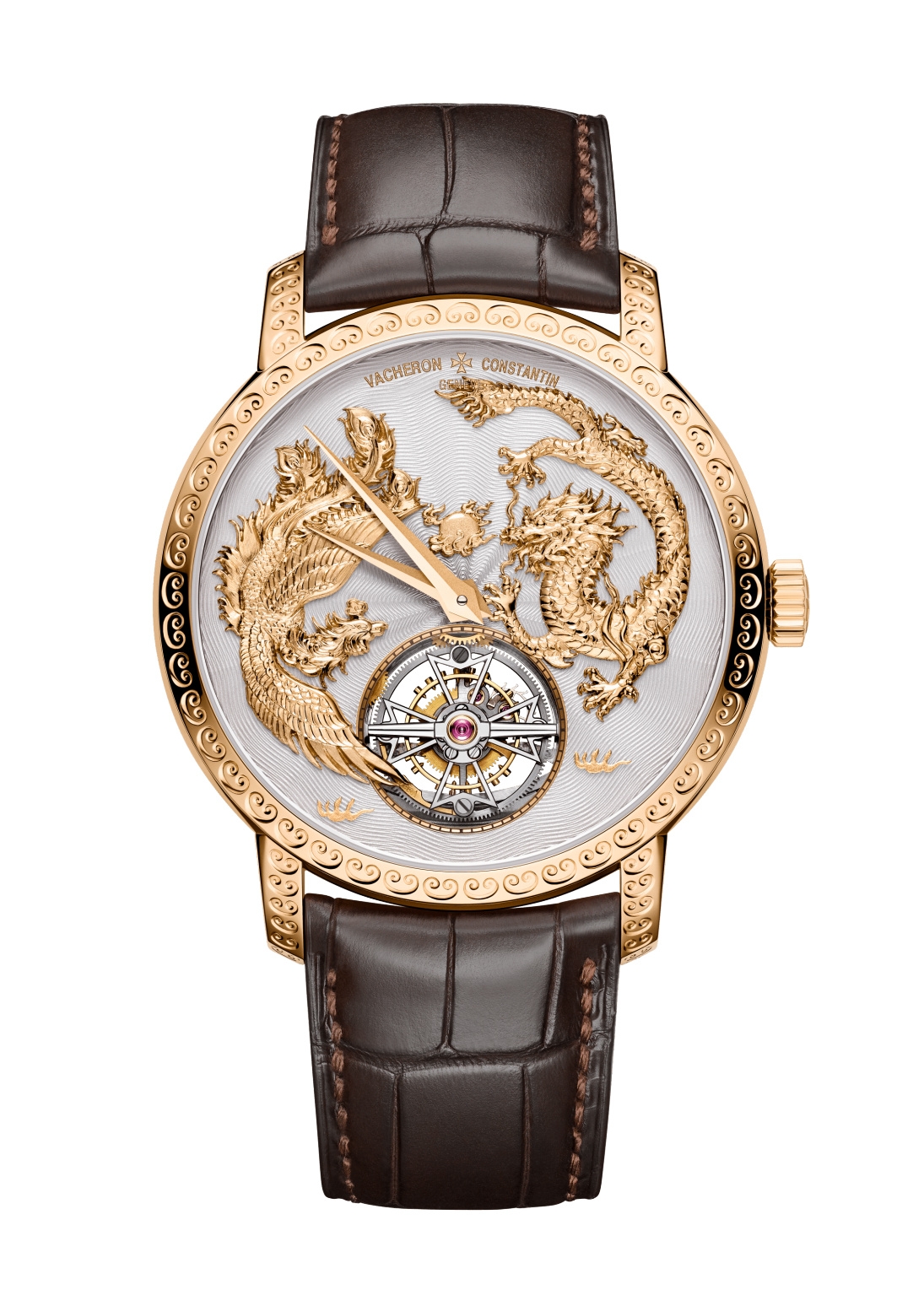 Vacheron Constantin 6040T/000R-B959 : Traditionnelle Tourbillon Phoenix and the Dragon Pink Gold / Silver