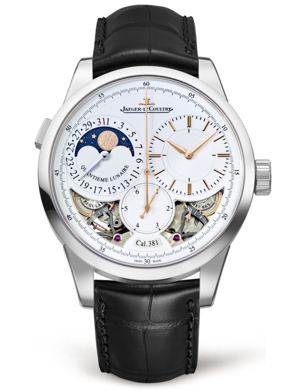 Jaeger-LeCoultre 6043420 : Duomètre à Quantième Lunaire 40.5 White Gold / Open