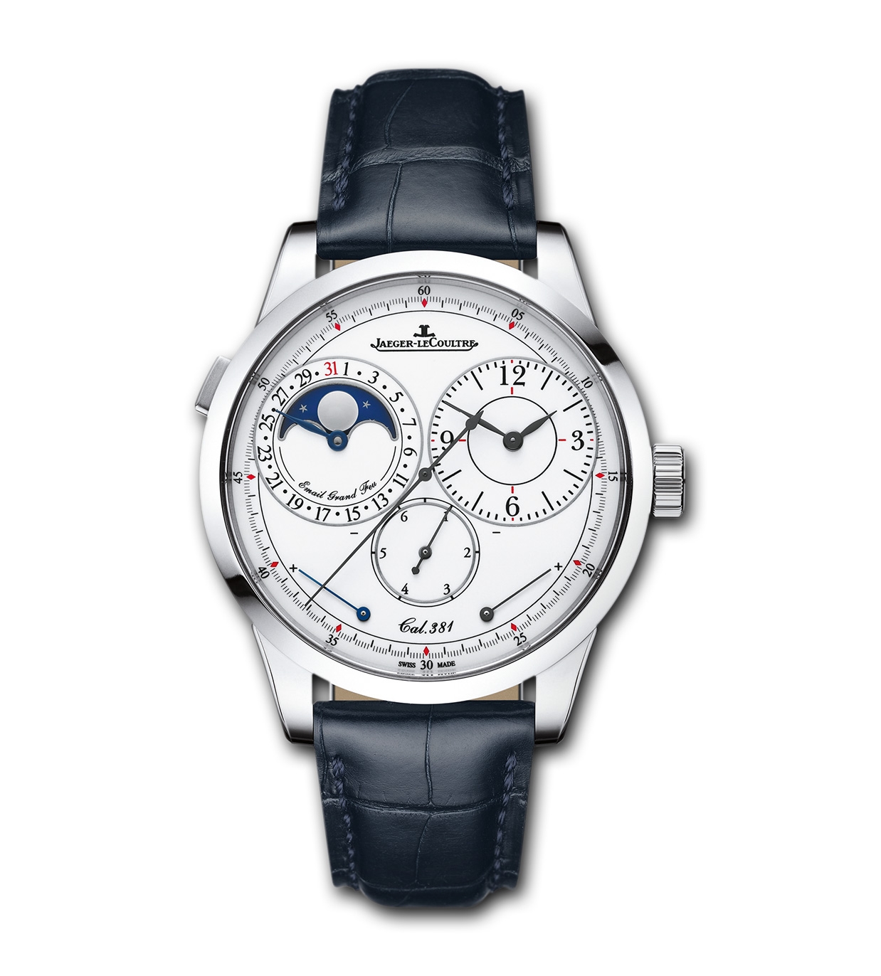 Jaeger-LeCoultre 60435E1 : Duomètre à Quantième Lunaire 40.5 White Gold Enamel