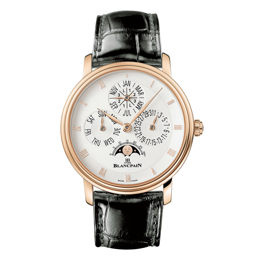 Blancpain 6057-3642-53B : Villeret Quantième Perpétuel Red Gold / Opaline