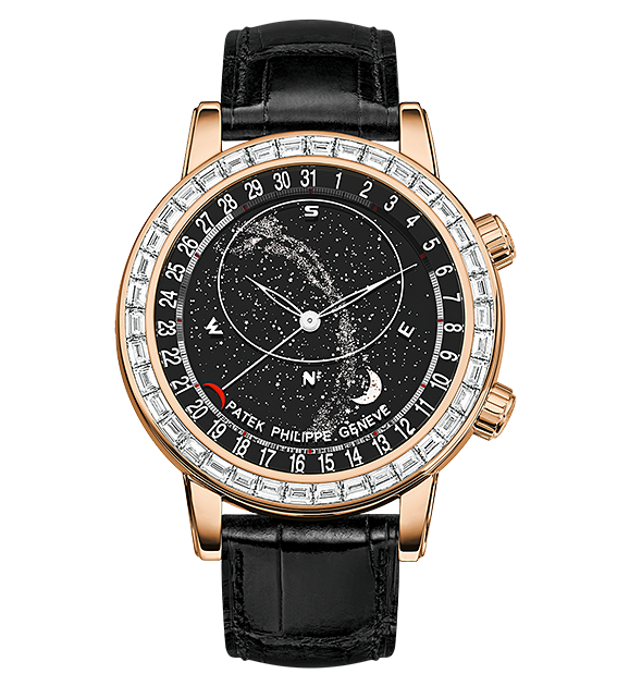 Patek Philippe 6104R-001 : Celestial 6104 Rose Gold / Black