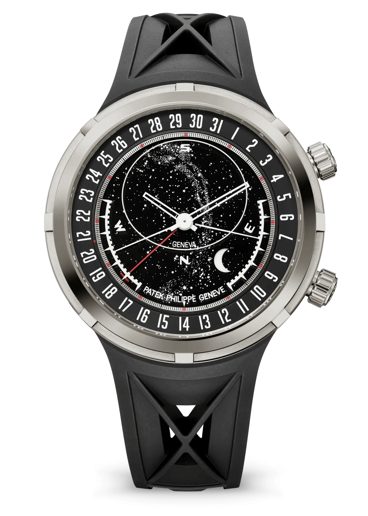 Patek Philippe 6105G-001 : Celestial Sunrise and Sunset 6105 White Gold / Black