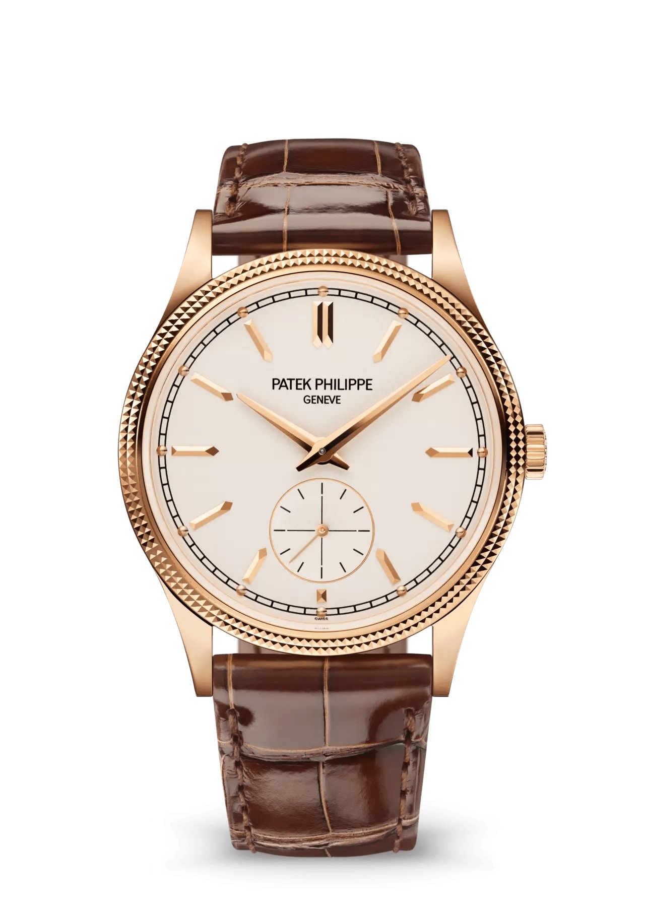 Patek Philippe 6119R-001 : Calatrava Clous de Paris Rose Gold / Silver
