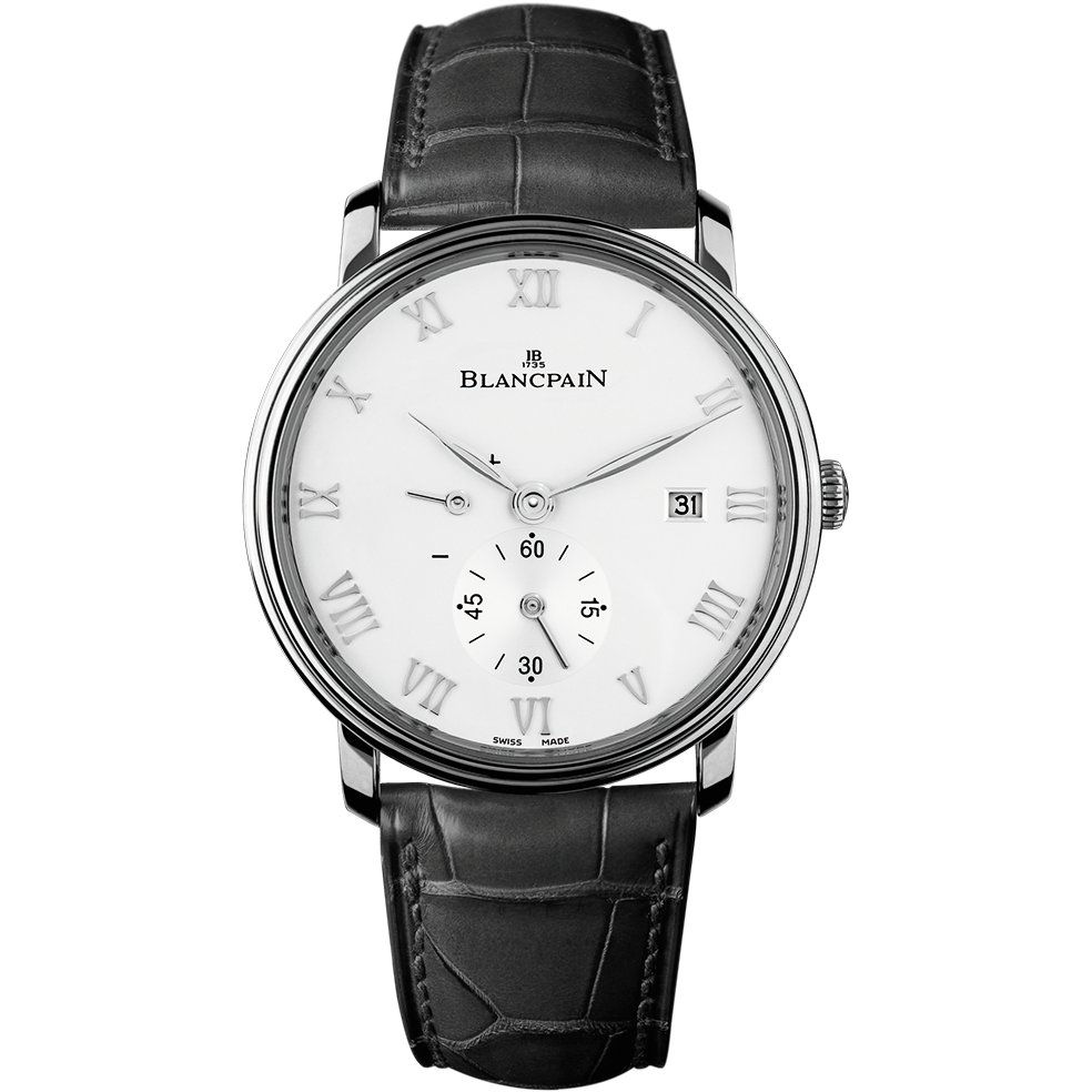 Blancpain 6606-1127-55B : Villeret Ultraplate Power Reserve Date Stainless Steel / White