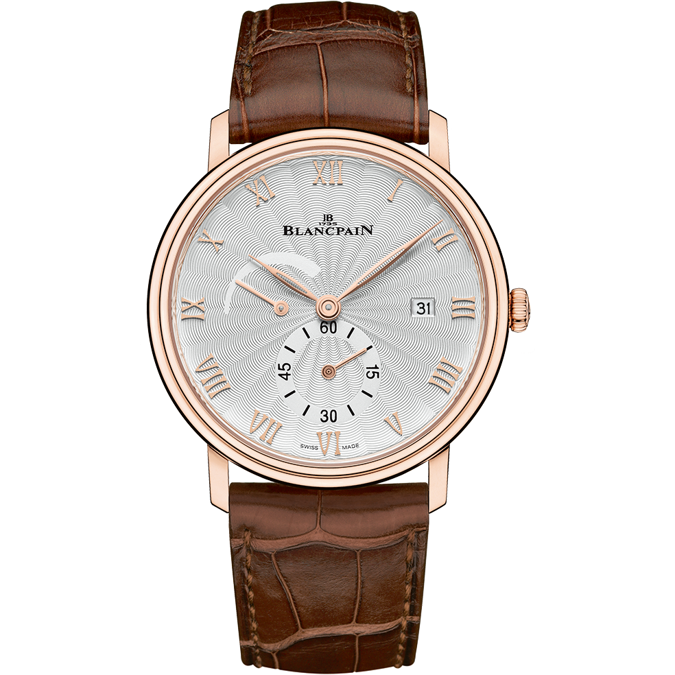Blancpain 6606A-3642-55A : Villeret Ultraplate Power Reserve Date Red Gold / Opaline