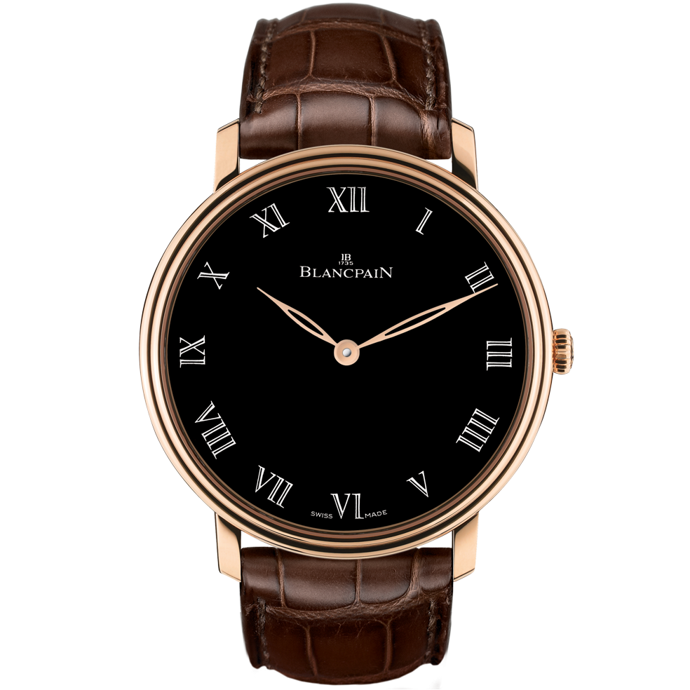 Blancpain 6615-3637-55B : Villeret Manuelle Piece Unique Grande Décoration / Black Enamel