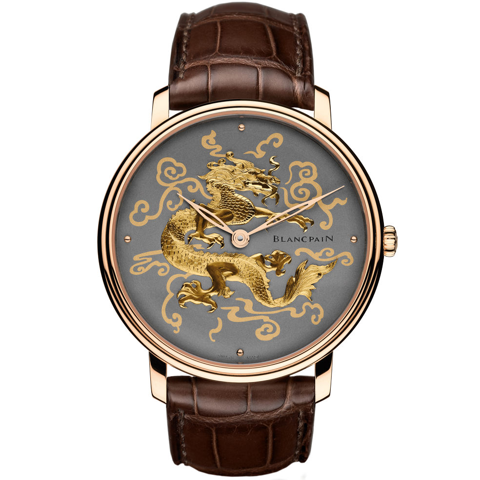Blancpain 6615A-3612-55B - 1 : Villeret Manuelle Piece Unique Damasquinée Dragon
