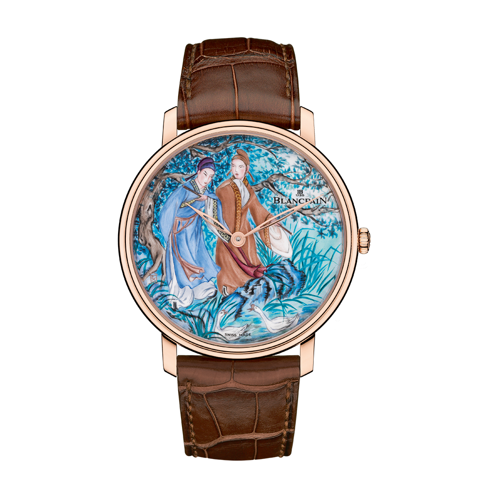 Blancpain 6615C-3631-55B - 1 : Villeret Manuelle Piece Unique Grand Feu Men with Swan