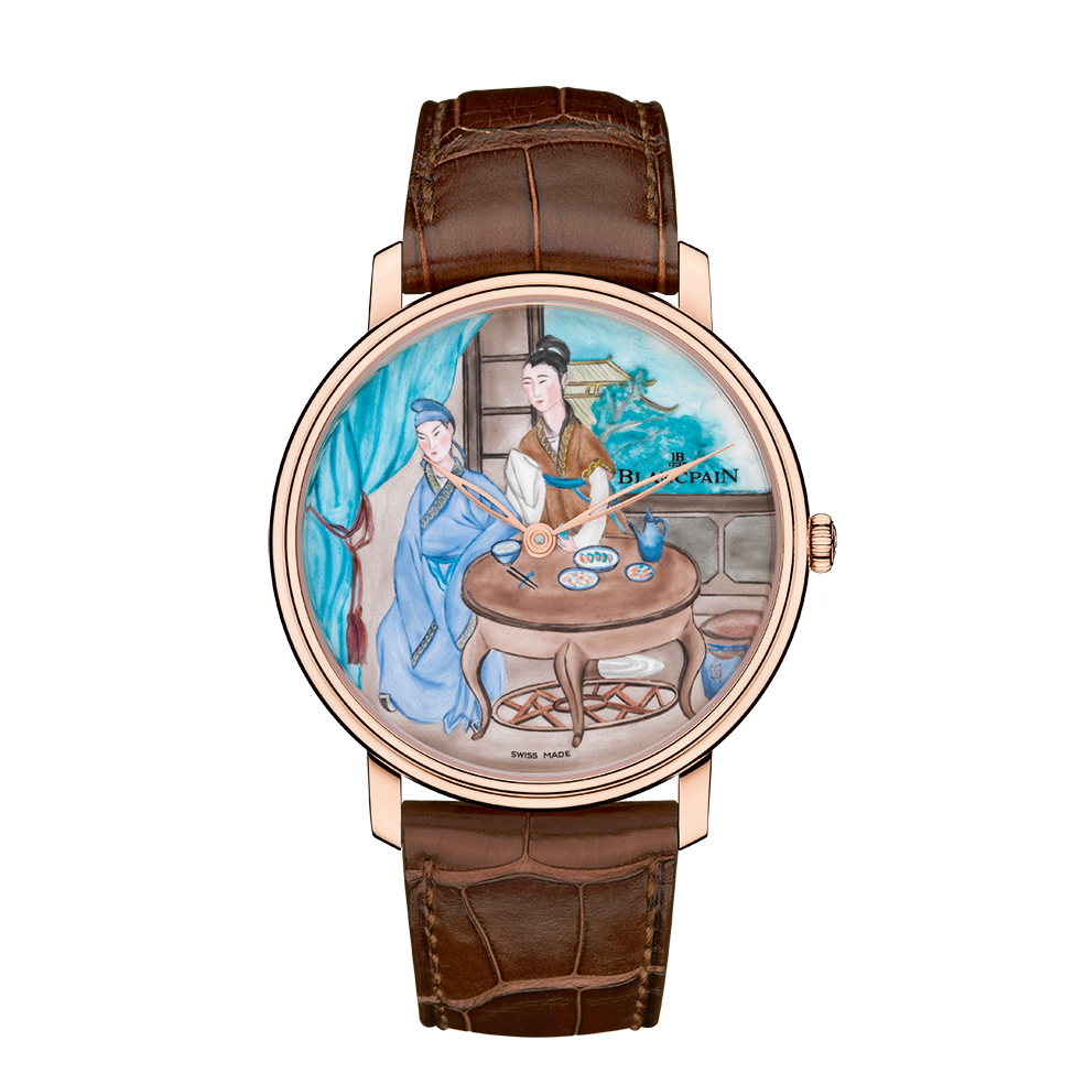 Blancpain 6615C-3631-55B - 2 : Villeret Manuelle Piece Unique Grand Feu Men with Lunch