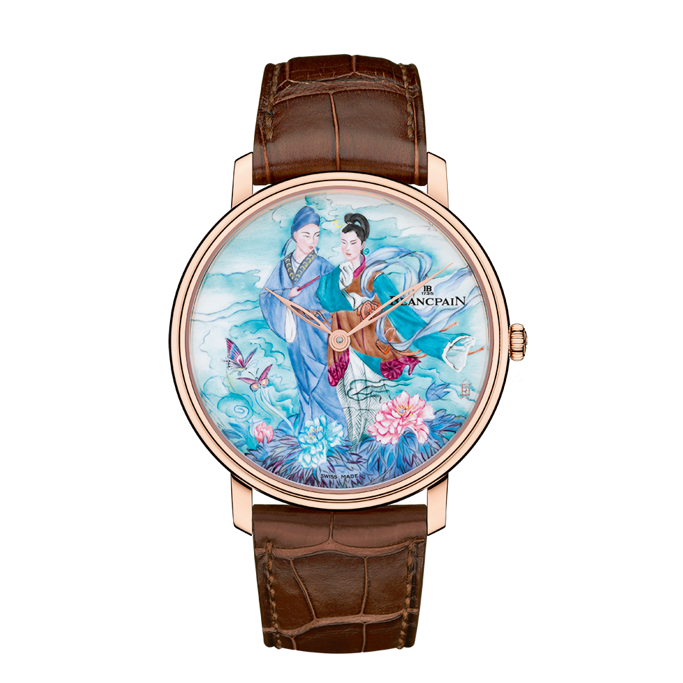 Blancpain 6615C-3631-55B - 4 : Villeret Manuelle Piece Unique Grand Feu Couple in Field