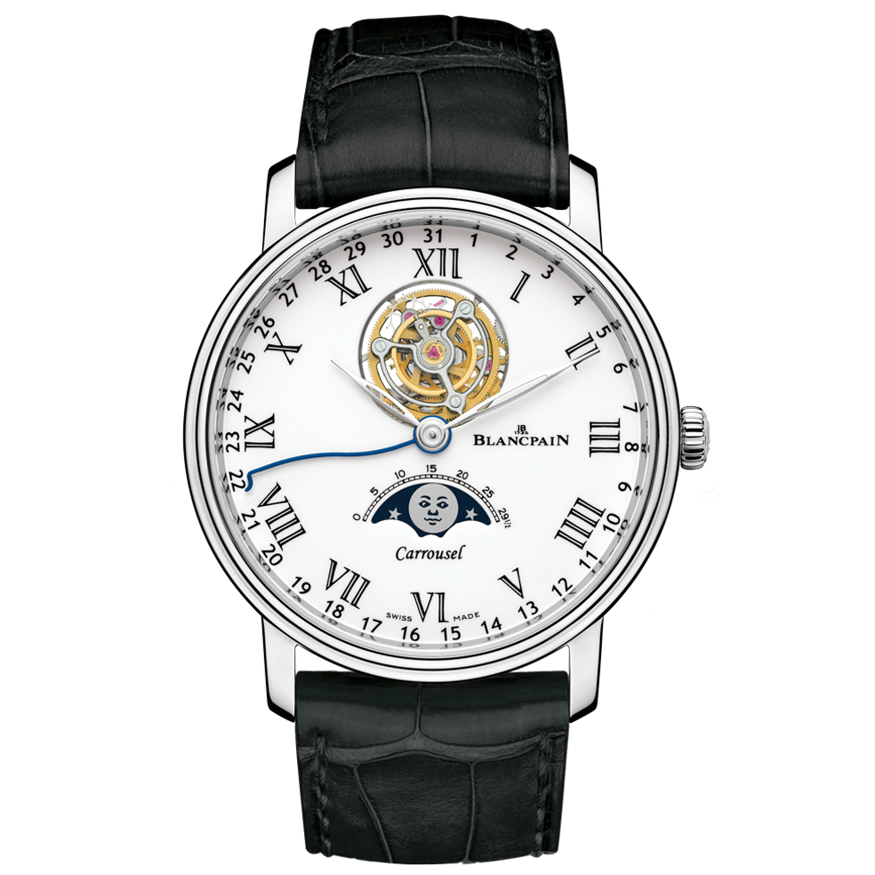 Blancpain 6622L-3431-55B : Villeret Carrousel Phase de Lune Platinum