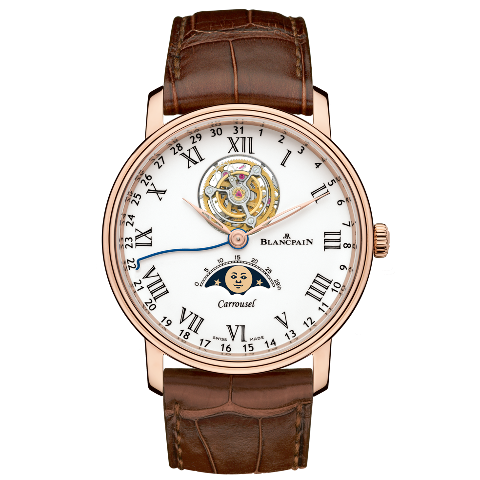 Blancpain 6622L-3631-55B : Villeret Carrousel Phase de Lune Red Gold