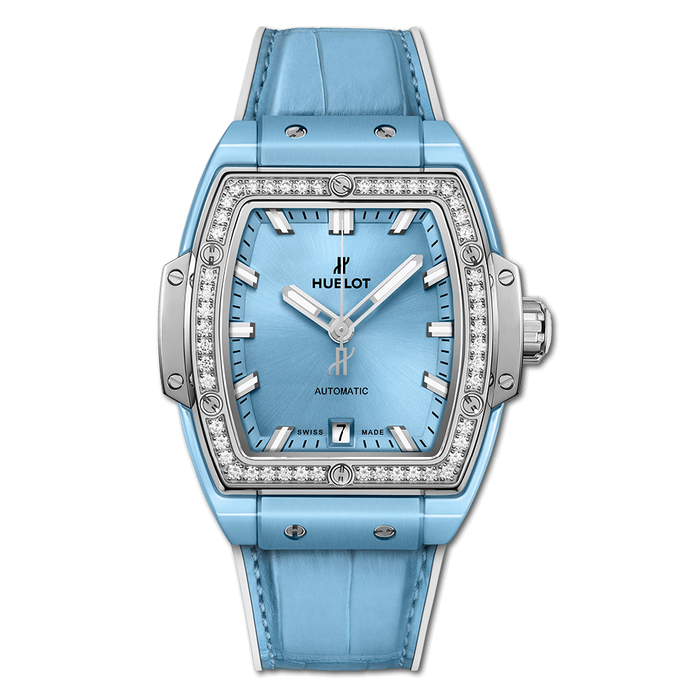 Hublot 665.EN.891L.LR.1204 : Spirit of Big Bang 39 Light Blue Ceramic / Titanium / Diamonds