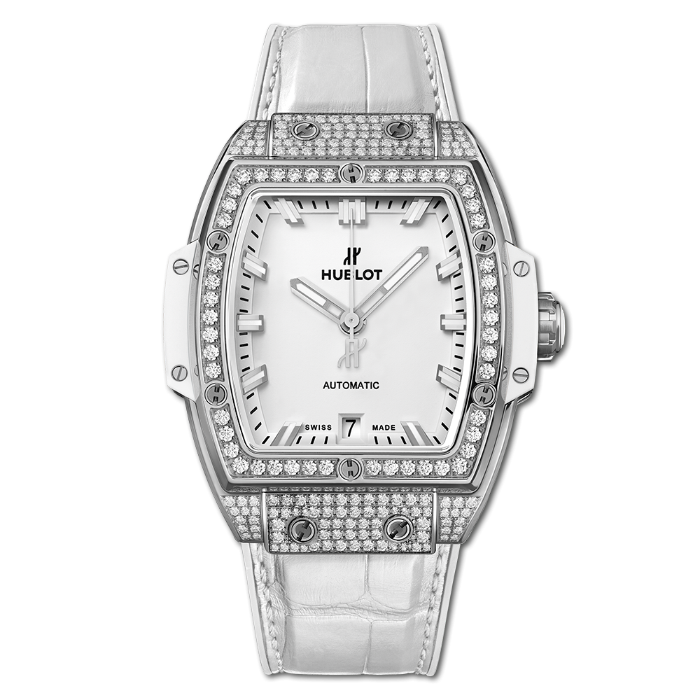 Hublot 665.NE.2010.LR.1604 : Spirit of Big Bang 39 Titanium / Pavé / White