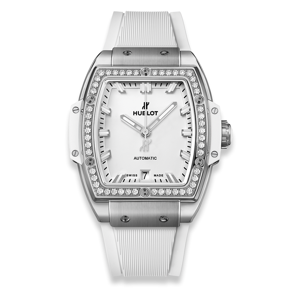 Hublot 665.NE.2010.RW.1204 : Spirit of Big Bang 39 Titanium / Diamonds / White