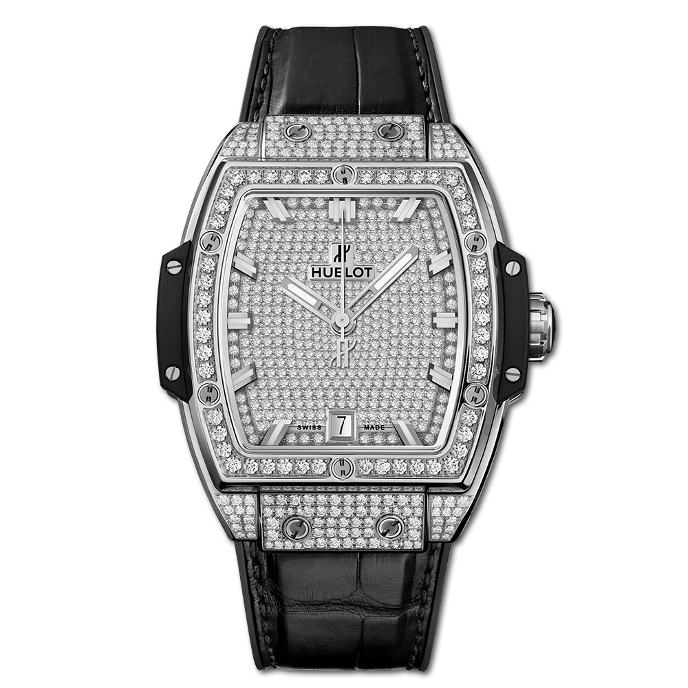 Hublot 665.NX.9010.LR.1604 : Spirit of Big Bang 39 Titanium / Full Pavé