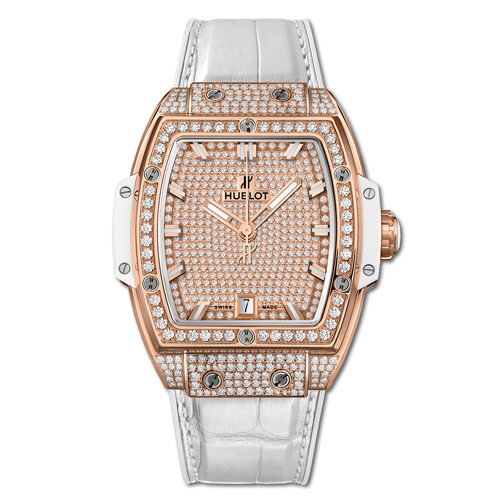 Hublot 665.OE.9010.LR.1604 : Spirit of Big Bang 39 King Gold / Full Pavé / White