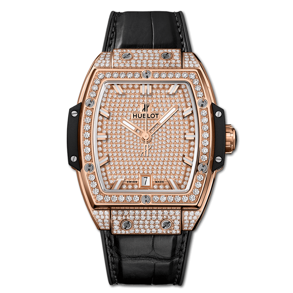 Hublot 665.OX.9010.LR.1604 : Spirit of Big Bang 39 King Gold / Full Pavé