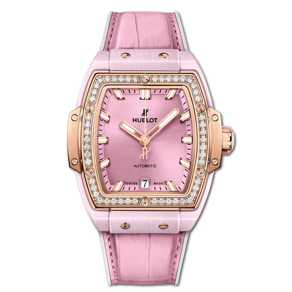 Hublot 665.RO.891P.LR.1204 : Spirit of Big Bang 39 Pink Ceramic / King Gold / Diamonds