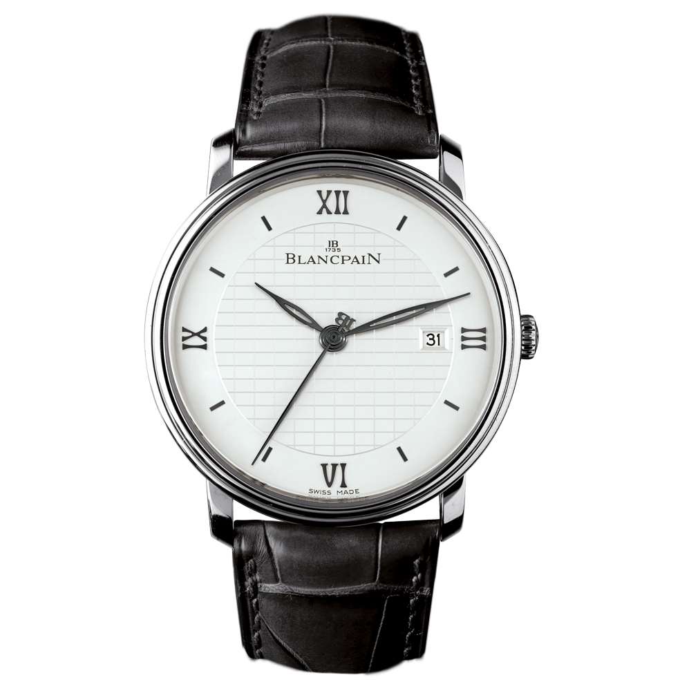 Blancpain 6651-1143-55B : Villeret Ultraplate Automatique 40mm Stainless Steel / White Damier