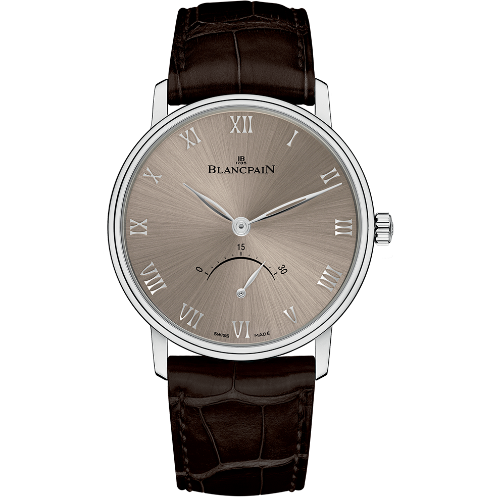 Blancpain 6653-1504-55 : Villeret Ultraplate Seconde Rétrograde White Gold / Grey
