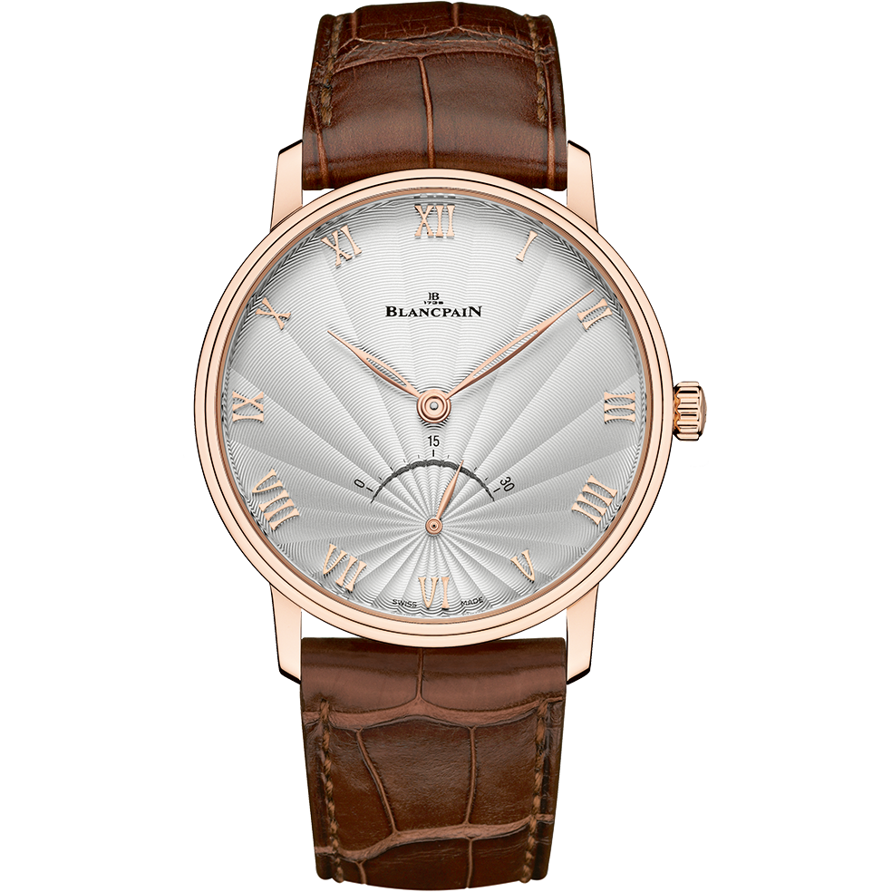 Blancpain 6653-3642-55B : Villeret Ultraplate Seconde Rétrograde Red Gold / Opalin Flinqué