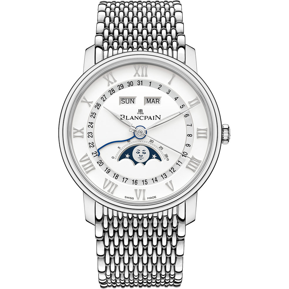 Blancpain 6654-1127-MMB : Villeret Quantième Complet 40mm Stainless Steel / White